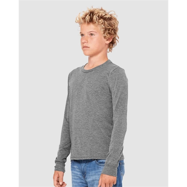BELLA + CANVAS Youth Triblend Long Sleeve Tee - BELLA + CANVAS Youth Triblend Long Sleeve Tee - Image 23 of 35