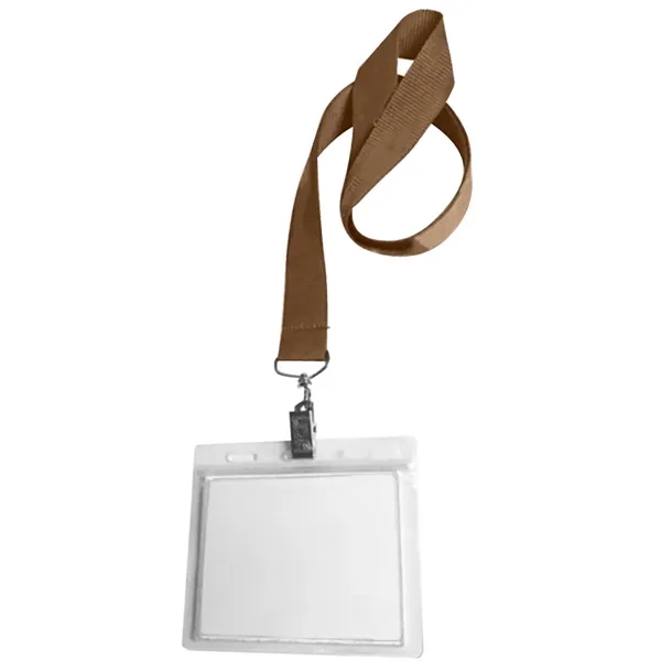 0.75" Lanyard Screen Printed with Badge Holder - 0.75" Lanyard Screen Printed with Badge Holder - Image 6 of 50