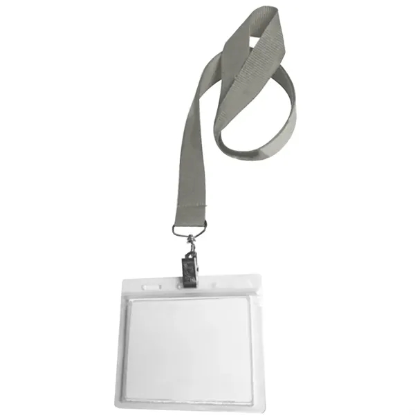 0.75" Lanyard Screen Printed with Badge Holder - 0.75" Lanyard Screen Printed with Badge Holder - Image 8 of 50