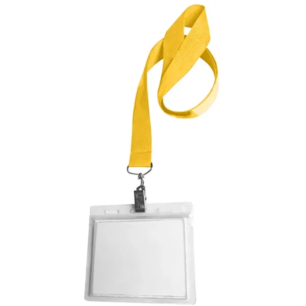 0.75" Lanyard Screen Printed with Badge Holder - 0.75" Lanyard Screen Printed with Badge Holder - Image 9 of 50
