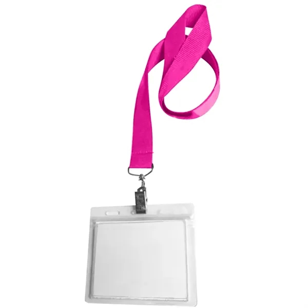 0.75" Lanyard Screen Printed with Badge Holder - 0.75" Lanyard Screen Printed with Badge Holder - Image 12 of 50
