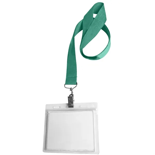 0.75" Lanyard Screen Printed with Badge Holder - 0.75" Lanyard Screen Printed with Badge Holder - Image 13 of 50