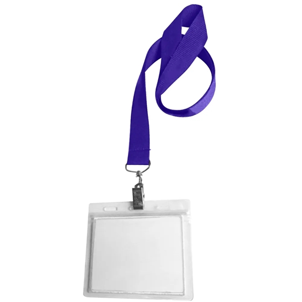 0.75" Lanyard Screen Printed with Badge Holder - 0.75" Lanyard Screen Printed with Badge Holder - Image 22 of 50