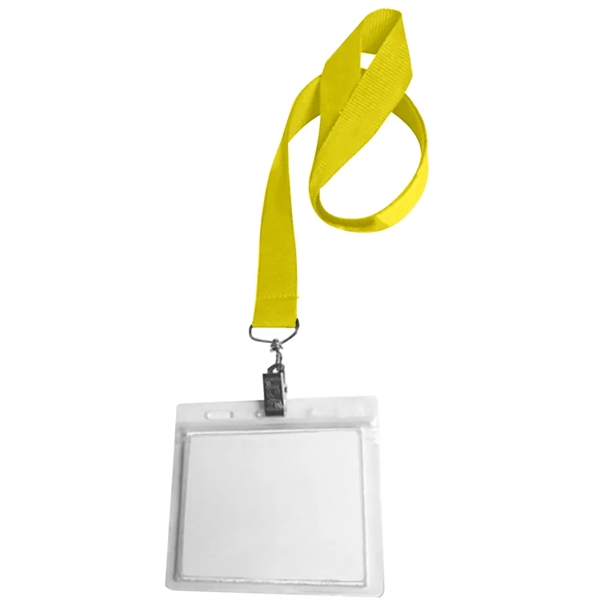 0.75" Lanyard Screen Printed with Badge Holder - 0.75" Lanyard Screen Printed with Badge Holder - Image 28 of 50