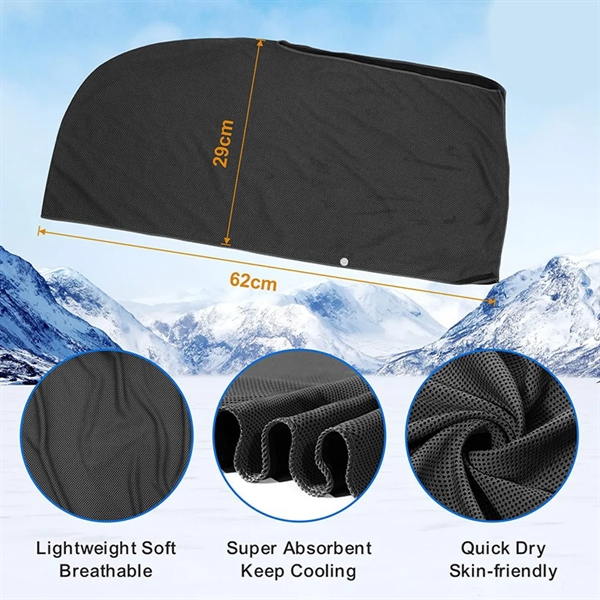 In Stock Cooling Hoodie Towel For Neck And Face - In Stock Cooling Hoodie Towel For Neck And Face - Image 7 of 7