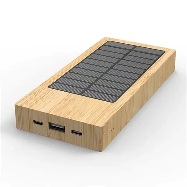 In Stock 10000Mah Portable Bamboo Solar Power Bank - In Stock 10000Mah Portable Bamboo Solar Power Bank - Image 4 of 4