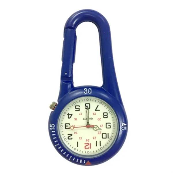 Luminous Pocket Watch with Carabiner - Luminous Pocket Watch with Carabiner - Image 1 of 2