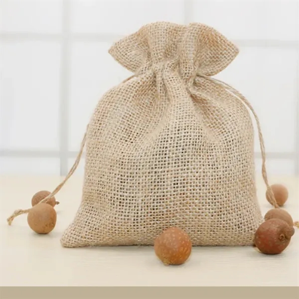 Burlap Drawstring  Bags - Burlap Drawstring  Bags - Image 3 of 3
