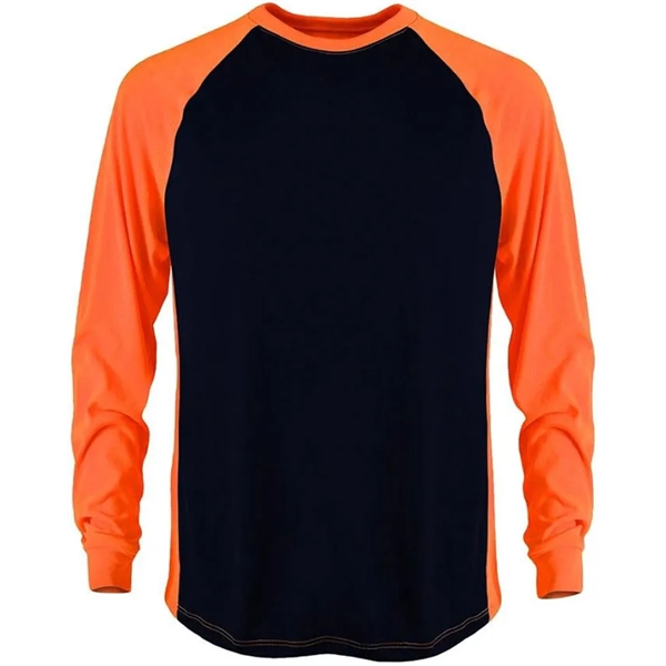 High Visibility TWO TONE POLYESTER TEE Long Sleeve - High Visibility TWO TONE POLYESTER TEE Long Sleeve - Image 7 of 7