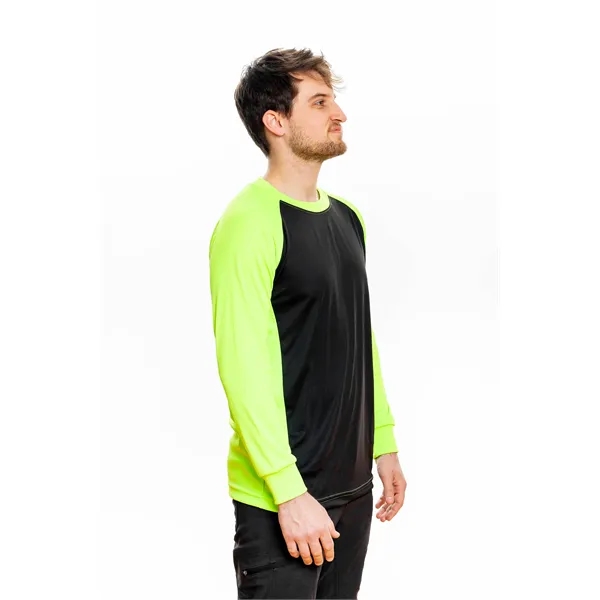 High Visibility TWO TONE POLYESTER TEE Long Sleeve - High Visibility TWO TONE POLYESTER TEE Long Sleeve - Image 1 of 7