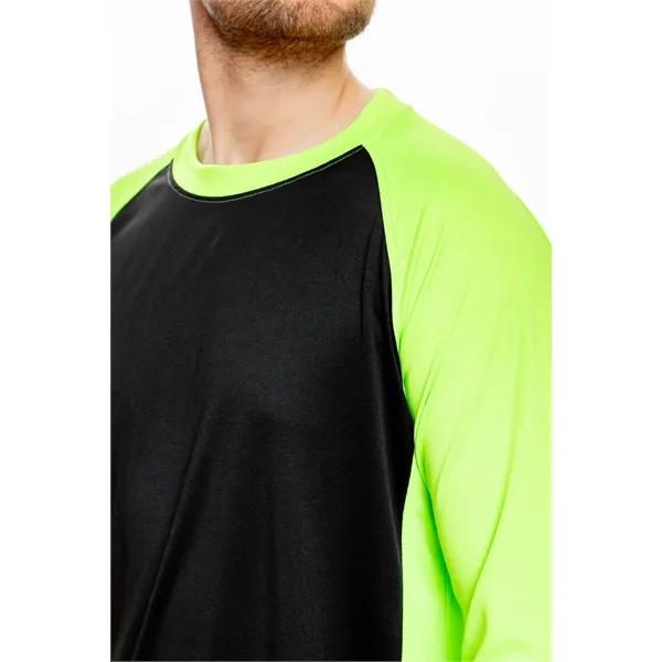 High Visibility TWO TONE POLYESTER TEE Long Sleeve - High Visibility TWO TONE POLYESTER TEE Long Sleeve - Image 3 of 7