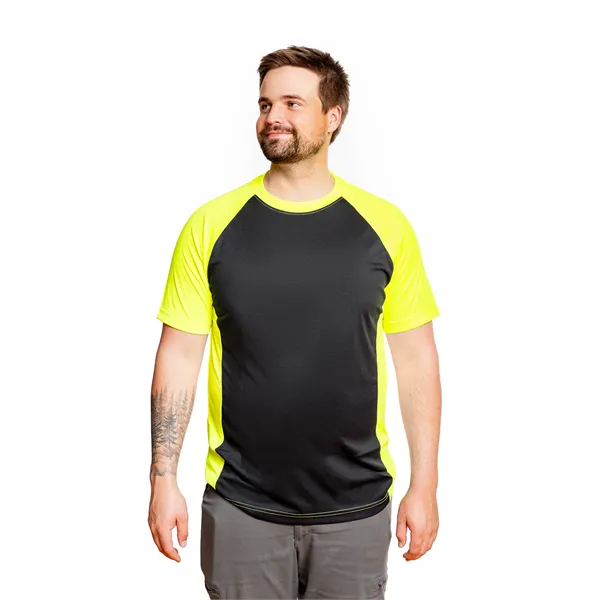 High Visibility TWO TONE POLYESTER TEE - High Visibility TWO TONE POLYESTER TEE - Image 0 of 6