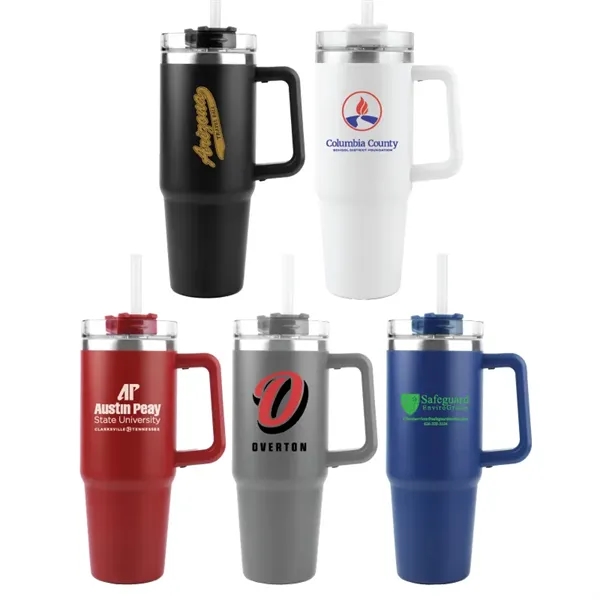 Dusky 30 oz. Vacuum Insulated Tumbler Mug w/ Handle - Dusky 30 oz. Vacuum Insulated Tumbler Mug w/ Handle - Image 0 of 6