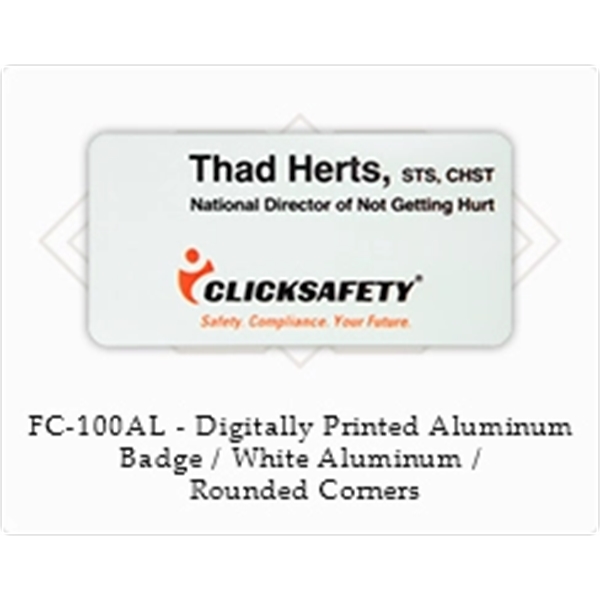 Full Color Digitally Printed Badge On Aluminum - Full Color Digitally Printed Badge On Aluminum - Image 1 of 4