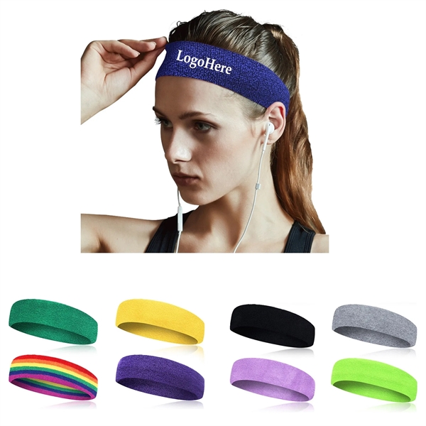 Custom Cotton Sports Headband - Custom Cotton Sports Headband - Image 0 of 1