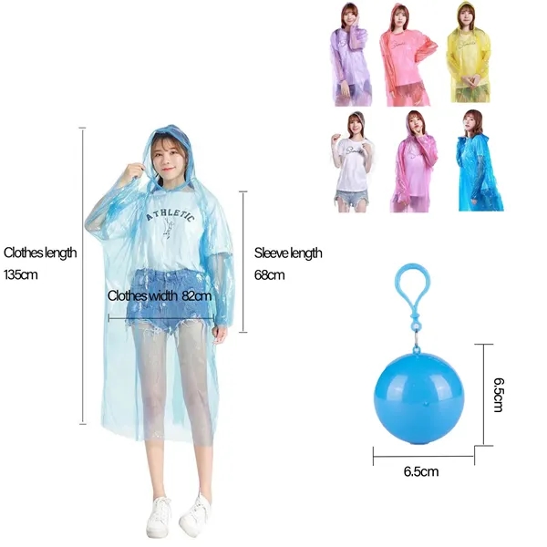 Outdoor Portable Disposable Raincoat Ball - Outdoor Portable Disposable Raincoat Ball - Image 1 of 2