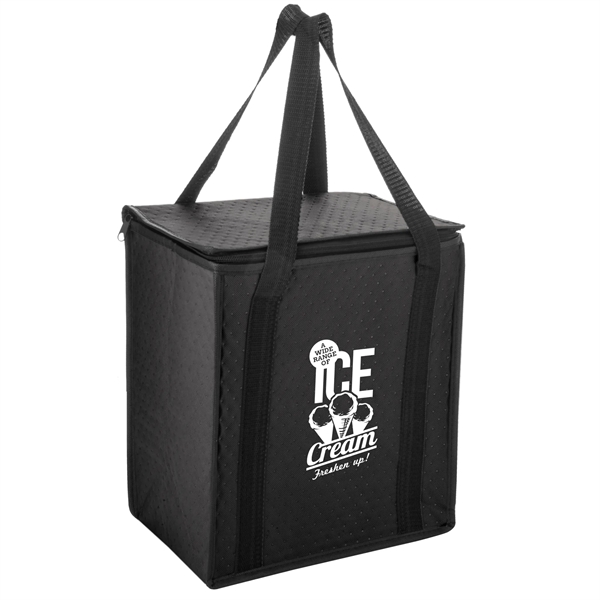 Insulated Tote With Square Zippered Top - Screen Print - Insulated Tote With Square Zippered Top - Screen Print - Image 0 of 7