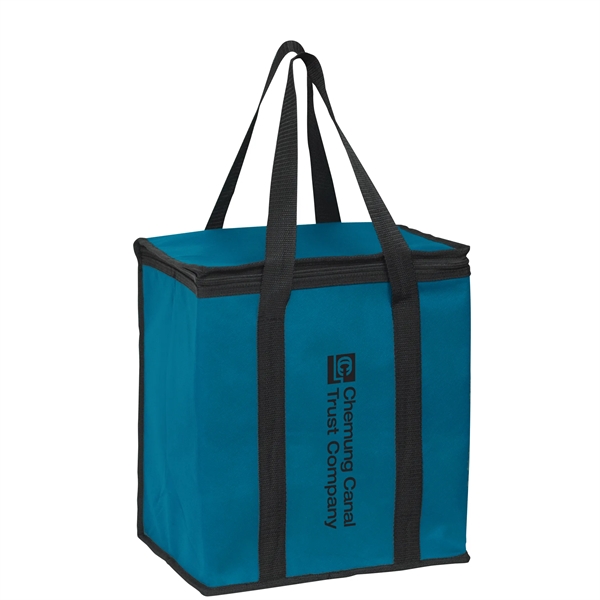 Insulated Tote With Square Zippered Top - Screen Print - Insulated Tote With Square Zippered Top - Screen Print - Image 1 of 7