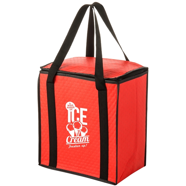 Insulated Tote With Square Zippered Top - Screen Print - Insulated Tote With Square Zippered Top - Screen Print - Image 2 of 7