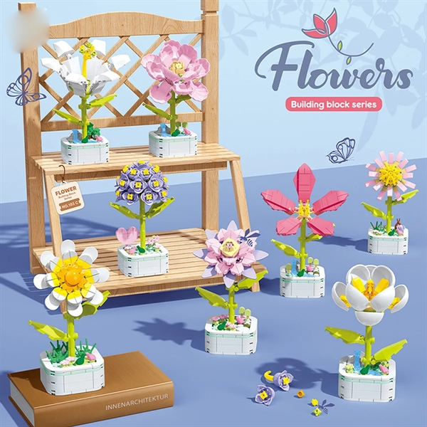 Single Flower Bouquet Building Blocks Set Kit - Single Flower Bouquet Building Blocks Set Kit - Image 2 of 4