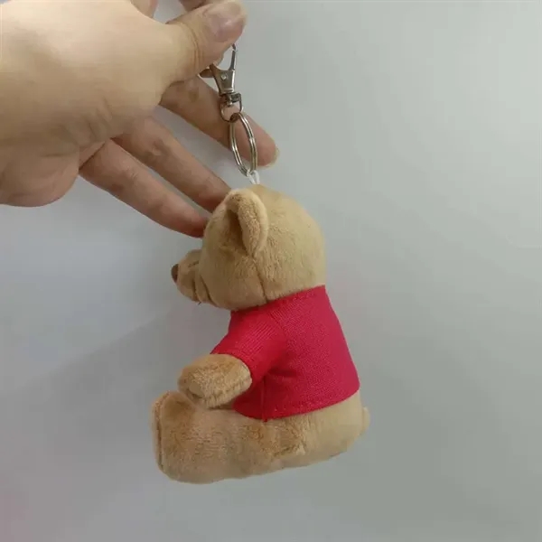 3 1/2" Bear Keychain w/ Logo on Shirt - 3 1/2" Bear Keychain w/ Logo on Shirt - Image 3 of 4
