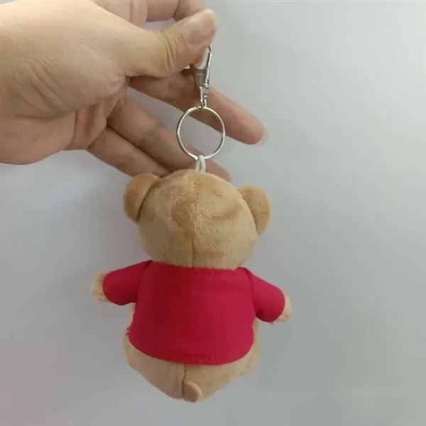 3 1/2" Bear Keychain w/ Logo on Shirt - 3 1/2" Bear Keychain w/ Logo on Shirt - Image 4 of 4