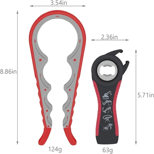 5 in 1 Multi Function Can  Bottle Jar Opener Kit - 5 in 1 Multi Function Can  Bottle Jar Opener Kit - Image 1 of 5