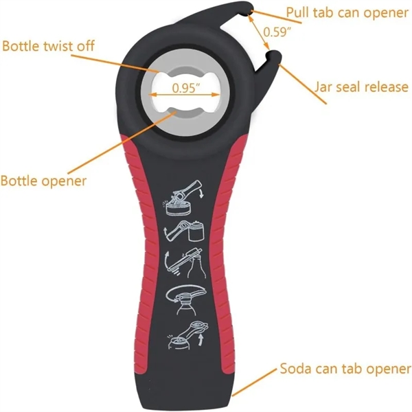 5 in 1 Multi Function Can  Bottle Jar Opener Kit - 5 in 1 Multi Function Can  Bottle Jar Opener Kit - Image 3 of 5