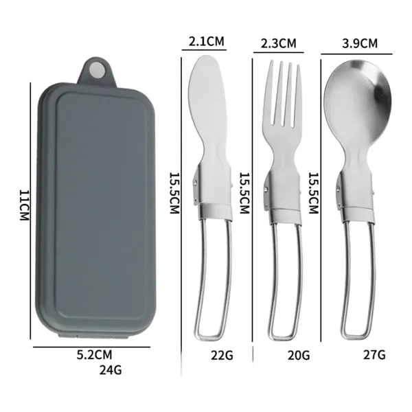 Foldable Camping Cutlery Set - Foldable Camping Cutlery Set - Image 1 of 3