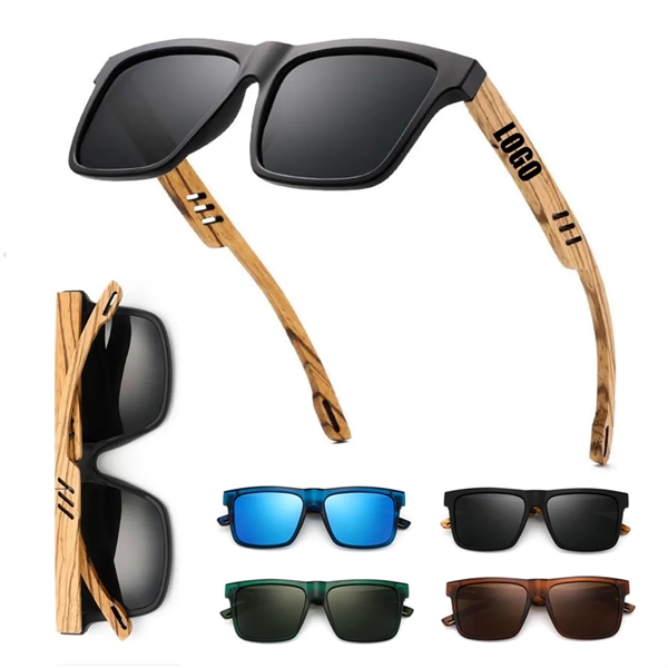 Custom Polarized Bamboo Wooden Sunglasses - Custom Polarized Bamboo Wooden Sunglasses - Image 0 of 3