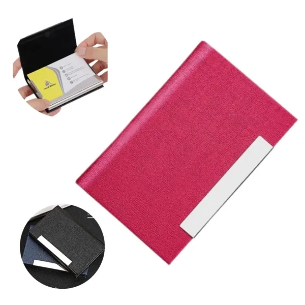 Leather Pocket Clip Metal Business ID Credit Card Wallet - Leather Pocket Clip Metal Business ID Credit Card Wallet - Image 0 of 2