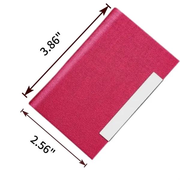 Leather Pocket Clip Metal Business ID Credit Card Wallet - Leather Pocket Clip Metal Business ID Credit Card Wallet - Image 1 of 2