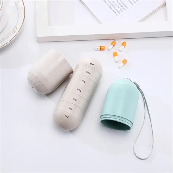 Grain Fiber Moisture Proof Weekly Pill Organizer - Grain Fiber Moisture Proof Weekly Pill Organizer - Image 4 of 6