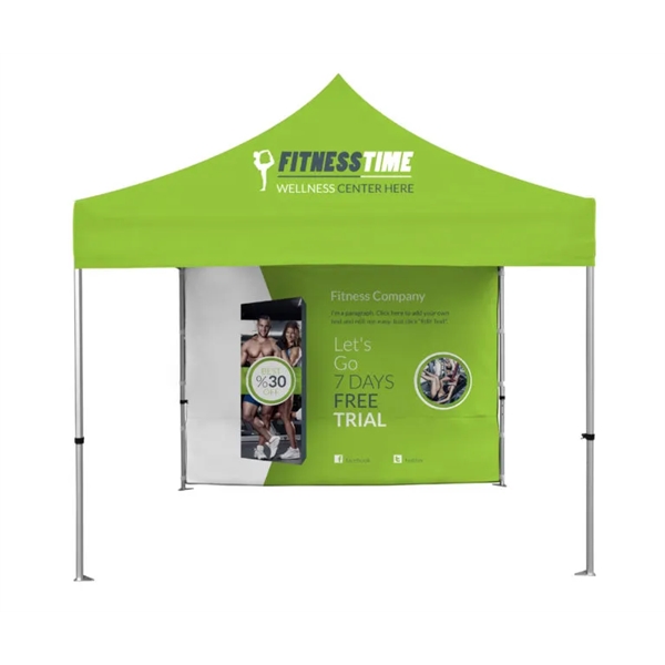 10x10ft Hex Aluminum Frame Tent with Full Rear Wall - 10x10ft Hex Aluminum Frame Tent with Full Rear Wall - Image 0 of 8