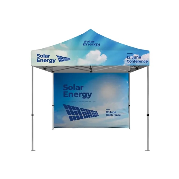 10x10ft Hex Aluminum Frame Tent with Full Rear Wall - 10x10ft Hex Aluminum Frame Tent with Full Rear Wall - Image 1 of 8