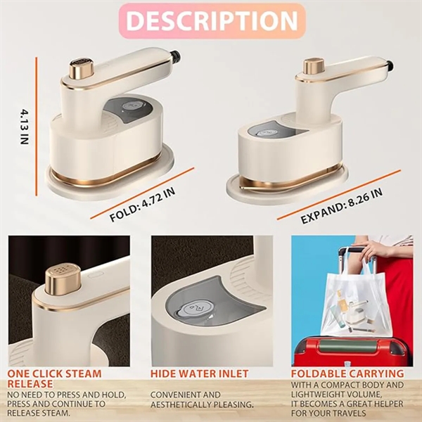 Mini Portable Foldable Electric Iron For Home Travel - Mini Portable Foldable Electric Iron For Home Travel - Image 1 of 3