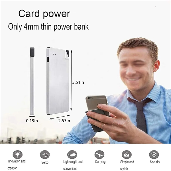 Slim 4500 Mah Power Bank Charger - Slim 4500 Mah Power Bank Charger - Image 1 of 4