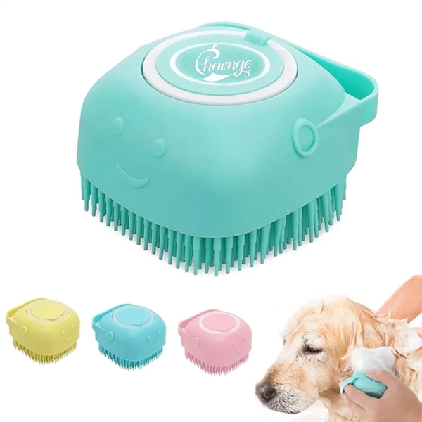 Dog Cat Bath Brush Comb Silicone Rubbe - Dog Cat Bath Brush Comb Silicone Rubbe - Image 0 of 4