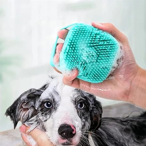 Dog Cat Bath Brush Comb Silicone Rubbe - Dog Cat Bath Brush Comb Silicone Rubbe - Image 2 of 4