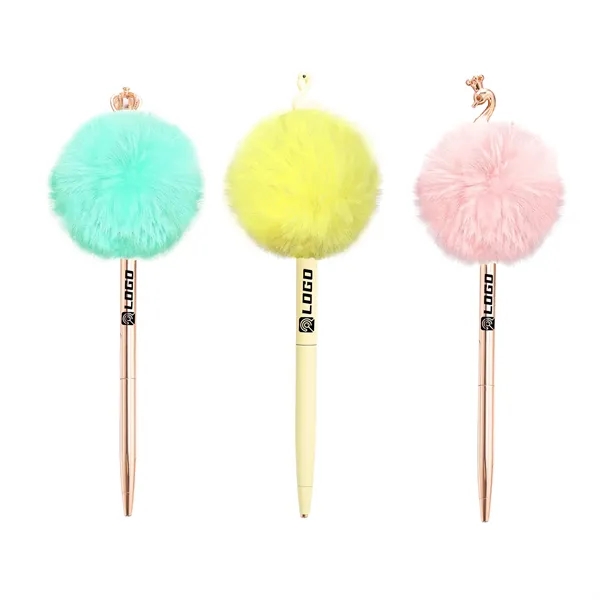 Pompom Crown Ballpoint Pen - Pompom Crown Ballpoint Pen - Image 0 of 15