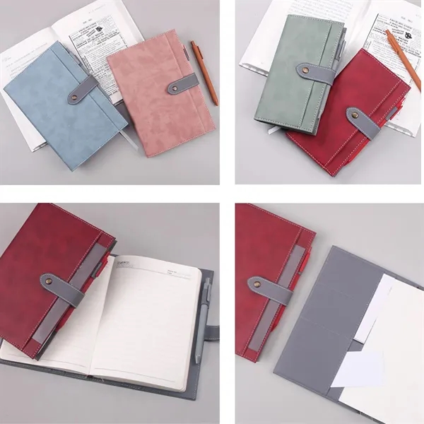 Business Travel Pocket with Magnetic Buckle Notebook - Business Travel Pocket with Magnetic Buckle Notebook - Image 2 of 3