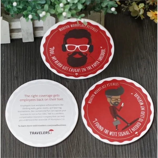 ECO Friendly Thickened Paper Coaster - ECO Friendly Thickened Paper Coaster - Image 2 of 3