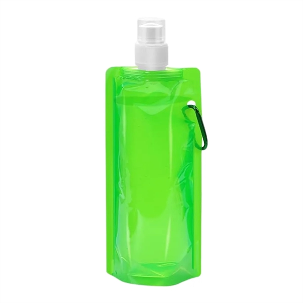 16oz Collapsible Travel Water Bottle with Carabiner Clip - 16oz Collapsible Travel Water Bottle with Carabiner Clip - Image 5 of 12
