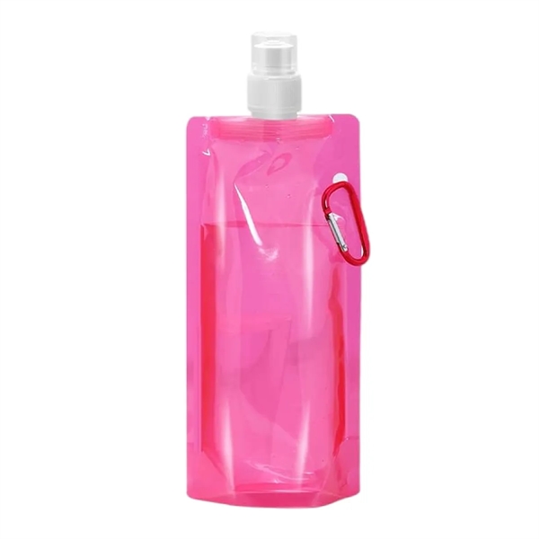 16oz Collapsible Travel Water Bottle with Carabiner Clip - 16oz Collapsible Travel Water Bottle with Carabiner Clip - Image 6 of 12