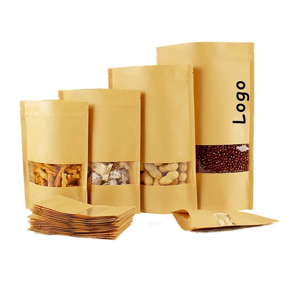 Kraft Paper Bags With Window - Kraft Paper Bags With Window - Image 0 of 1