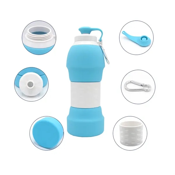 20oz Collapsible Silicone Reusable Portable Water Bottle - 20oz Collapsible Silicone Reusable Portable Water Bottle - Image 2 of 4