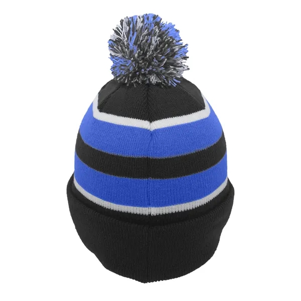 Pacific Headwear Knit Fold-Over Pom-Pom Beanie - Pacific Headwear Knit Fold-Over Pom-Pom Beanie - Image 87 of 130