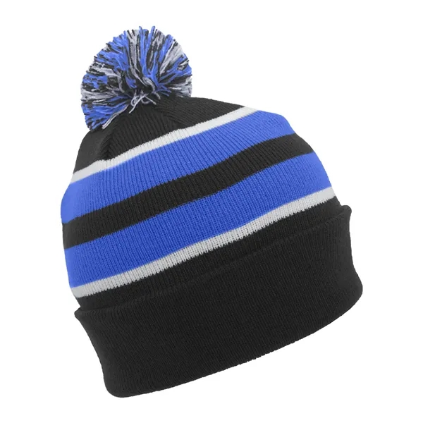 Pacific Headwear Knit Fold-Over Pom-Pom Beanie - Pacific Headwear Knit Fold-Over Pom-Pom Beanie - Image 88 of 130