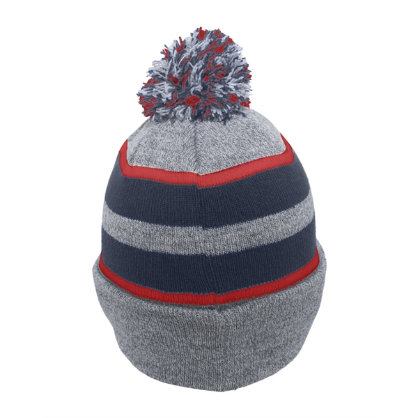 Pacific Headwear Knit Fold-Over Pom-Pom Beanie - Pacific Headwear Knit Fold-Over Pom-Pom Beanie - Image 107 of 130