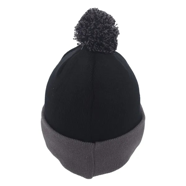 Pacific Headwear Knit Fold-Over Pom-Pom Beanie - Pacific Headwear Knit Fold-Over Pom-Pom Beanie - Image 129 of 130